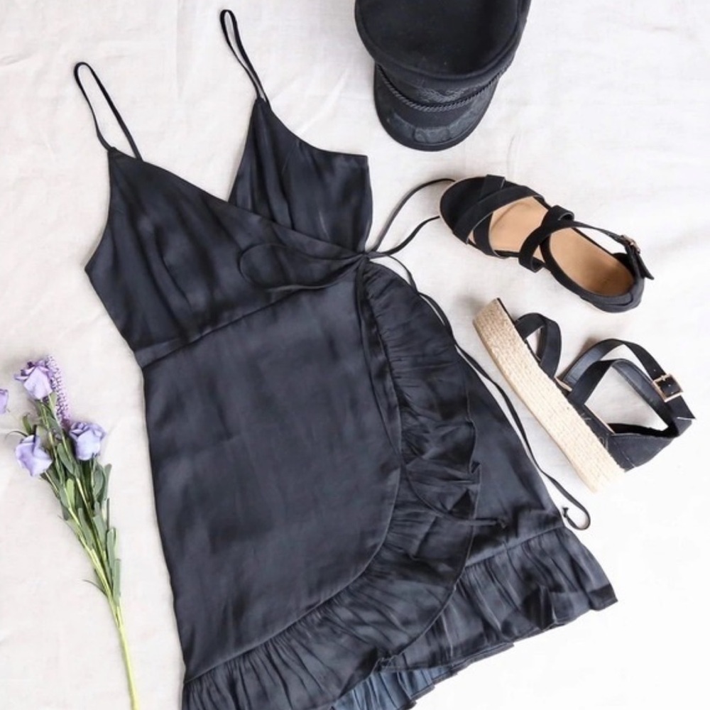 FP Intimately Black Ruffle Mini Dress - Picture 11 of 11